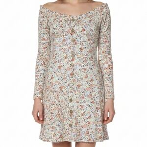 No Boundaries Multicolor Floral Long Sleeve Dress